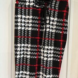 SHEIN Black and Red Checkered Pants
